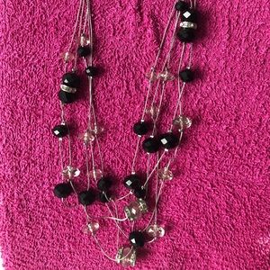 Black and silver necklace